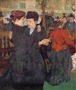 Two Women Dancing at the Moulin Rouge toulouse-lautrec